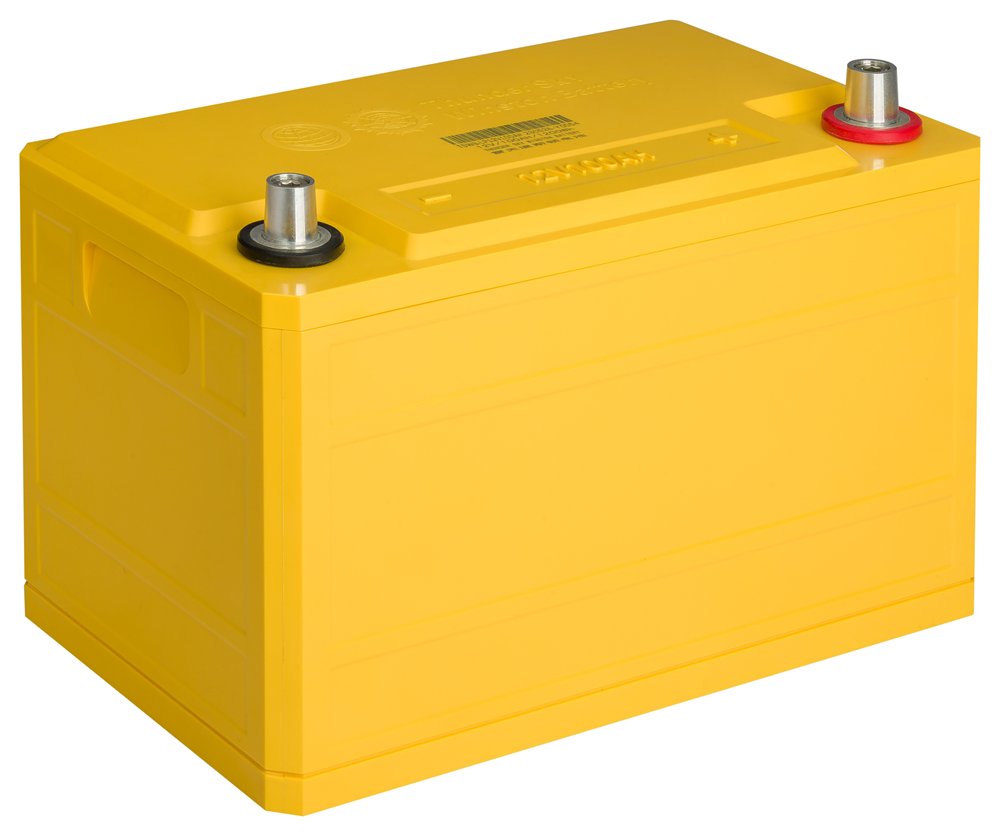 Bateria de lítio Thunder Sky Winston TSWB-LP12V100AH, 12,8 V 100 Ah, carcaça amarela com terminais parafusados